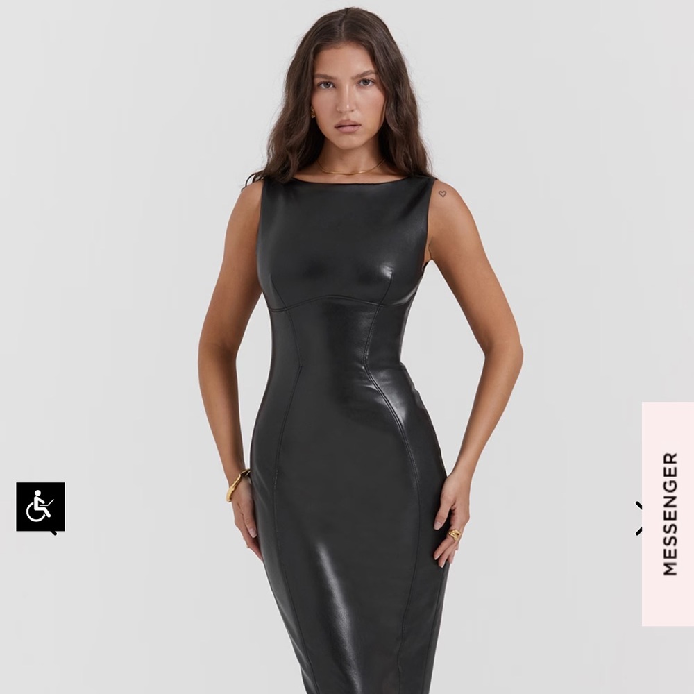 House of CB Faux leather dress